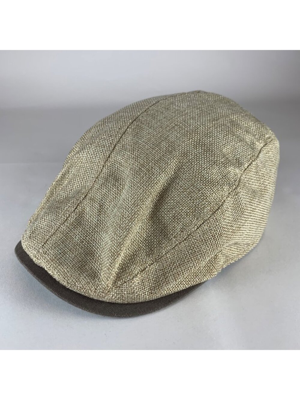 Stetson Beige Linen Newsboy Cap Mens L/XL
